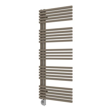 Vertaduro - Radiator de baie MICHELLE, cu termostat, 600 W, 129 x 50 cm, taupe