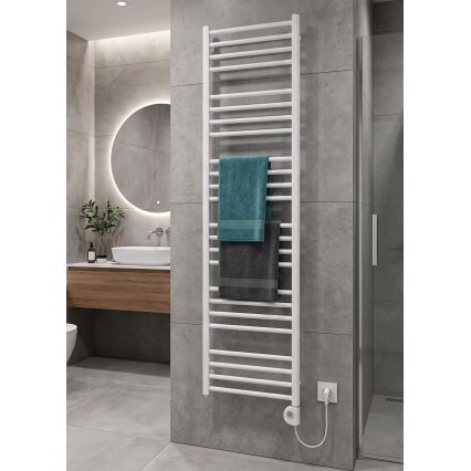Vertaduro - Radiator de baie SIMONE cu termostat, 600 W, 174 x 50 cm, alb