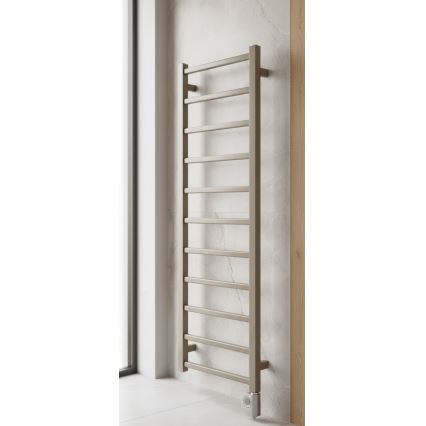 Vertaduro - Radiator de baie ZOE cu termostat, 400 W, 114 x 40 cm, taupe