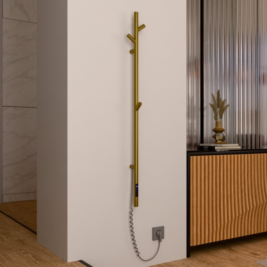 Vertaduro - Uscător electric de prosoape MEDA 37W 118x16 cm auriu
