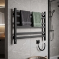 Vertaduro - Uscător electric pentru prosoape cu termostat AVA 181W/230V 50x90 cm IP44, negru, montare pe partea dreaptă
