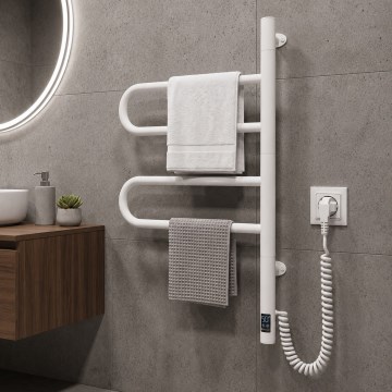 Vertaduro - Uscător electric rotativ pentru prosoape cu termostat ELA 60W/230V 65x49 cm IP44 alb