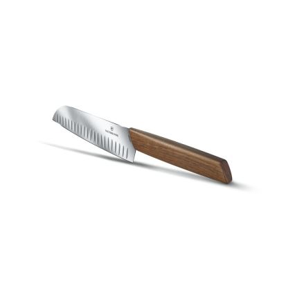 Victorinox - Cuțit de bucătărie Santoku SWISS MODERN 17 cm, mâner din nuc