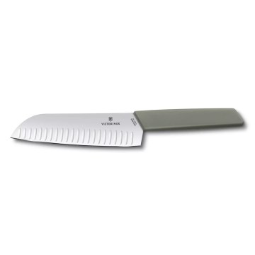 Victorinox - Cuțit de bucătărie Santoku SWISS MODERN, 17 cm, verde