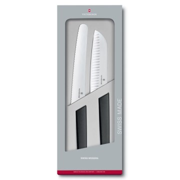 Victorinox - Set de 2 cuțite de bucătărie SWISS MODERN, negru