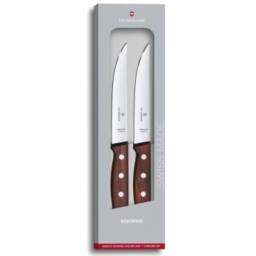 Victorinox - Set de 2 cuțite pentru friptură WOOD, lama 14 cm, mâner din arțar
