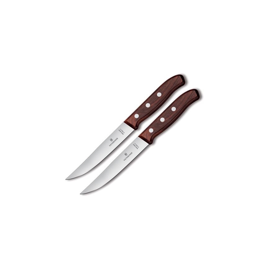 Victorinox - Set de 2 cuțite pentru friptură WOOD, lama 14 cm, mâner din arțar