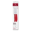 Victorinox - Set de 2 cuțite pentru legume SWISS CLASSIC, 11 cm, roșu