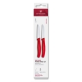 Victorinox - Set de 2 cuțite pentru legume SWISS CLASSIC, lamă 8 cm, roșu