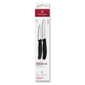 Victorinox - Set de 2 cuțite pentru legume SWISS CLASSIC, negru