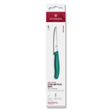 Victorinox - Set de 6 cuțite pentru steak SWISS CLASSIC, lamă 11 cm, turcoaz