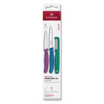 Victorinox - Set de bucătărie SWISS CLASSIC, 3 piese, multicolor, cu cojitor