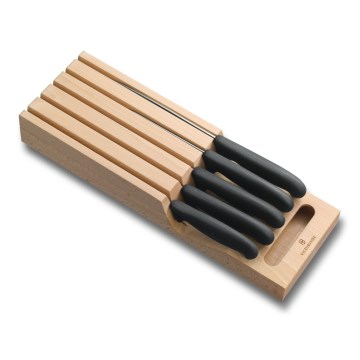 Victorinox - Set de cuțite de bucătărie cu organizator 6 buc. fag/bej
