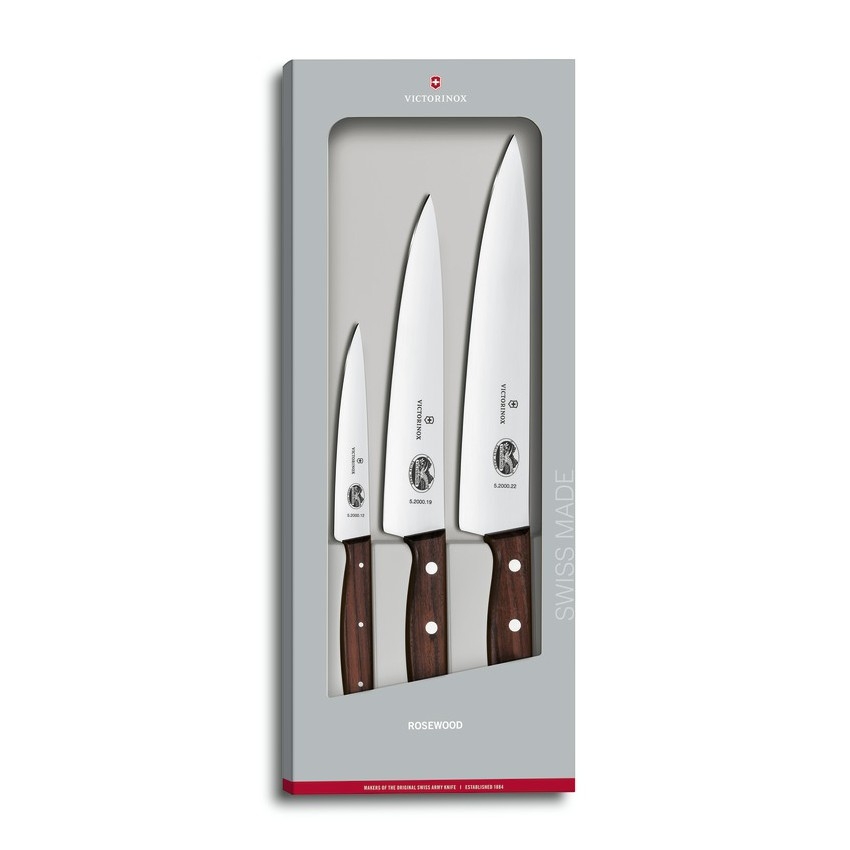Victorinox - Set de cuțite de bucătărie WOOD, 3 piese, arțar