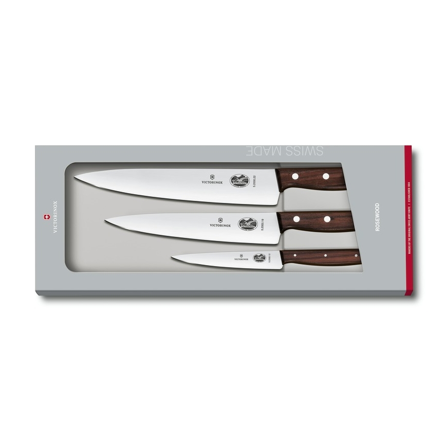 Victorinox - Set de cuțite de bucătărie WOOD, 3 piese, arțar
