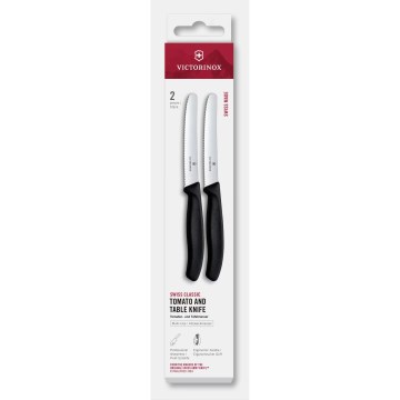 Victorinox - Set de cuțite pentru legume SWISS CLASSIC, 11 cm, 2 buc., negru