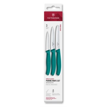Victorinox - Set de cuțite pentru legume SWISS CLASSIC, 3 buc., turcoaz
