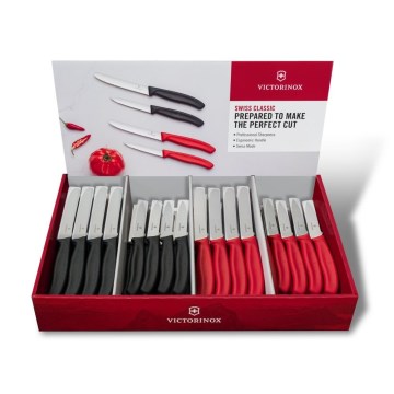 Victorinox - Set de cuțite pentru legume SWISS CLASSIC, 80 buc., negru/roșu
