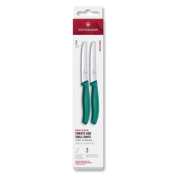 Victorinox - Set de cuțite pentru legume SWISS CLASSIC, lamă de 11 cm, 2 buc., turcoaz
