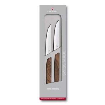 Victorinox - Set de cuțite pentru steak SWISS MODERN 12 cm 2 buc. nuc