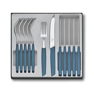 Victorinox - Set de tacâmuri SWISS MODERN, 12 piese, albastru