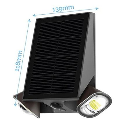 Viking - Aplica solară LED de perete flexibilă dimmabilă cu senzor LED/1,3W/3,7V IP44 4000K 2000 mAh