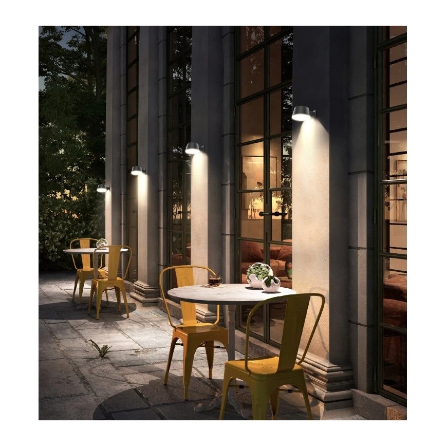 Viking - Lampă solară de perete LED reglabilă, cu senzor, 1W/3,7V, IP44, 4000K, 2000 mAh