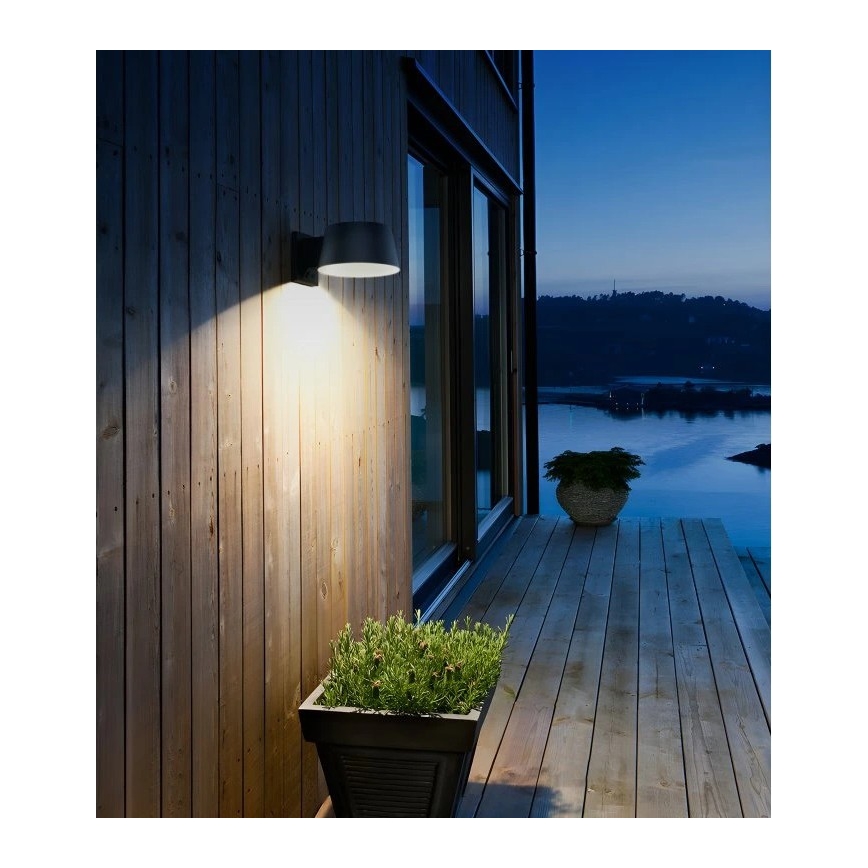 Viking - Lampă solară de perete LED reglabilă, cu senzor, 1W/3,7V, IP44, 4000K, 2000 mAh