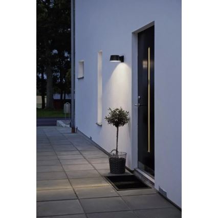 Viking - Lampă solară de perete LED reglabilă, cu senzor, 1W/3,7V, IP44, 4000K, 2000 mAh