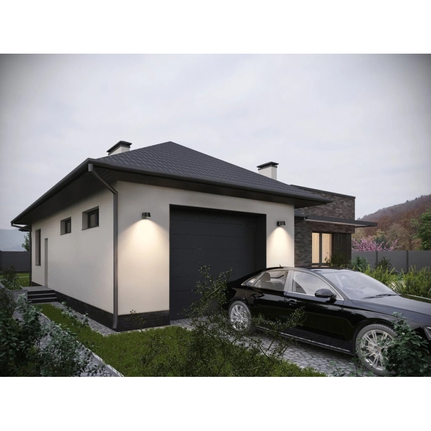 Viking - Lampă solară de perete LED reglabilă, cu senzor, 1W/3,7V, IP44, 4000K, 2000 mAh