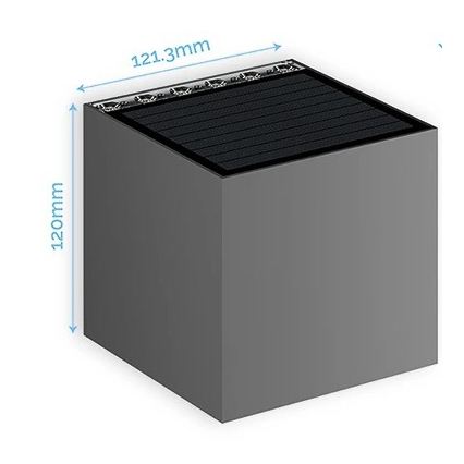 Viking - Lampă solară de perete dimerizabilă LED/1W/3,7V IP54 4000K 2000 mAh