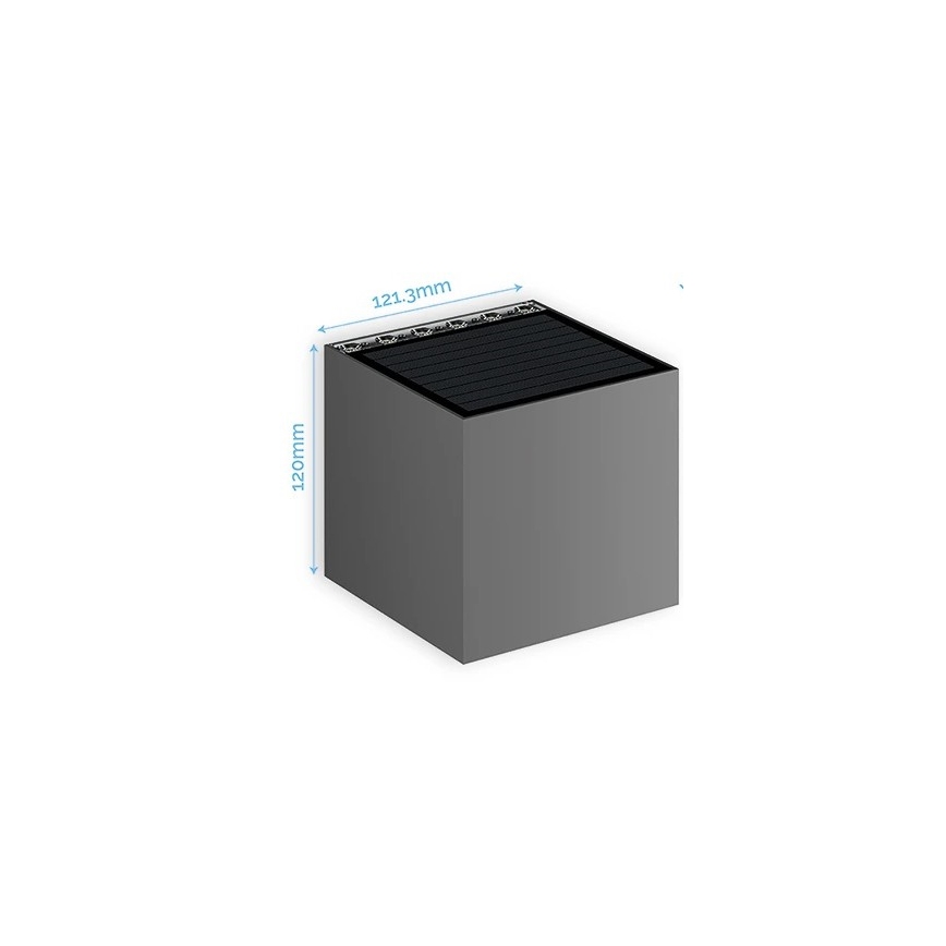 Viking - Lampă solară de perete dimerizabilă LED/1W/3,7V IP54 4000K 2000 mAh