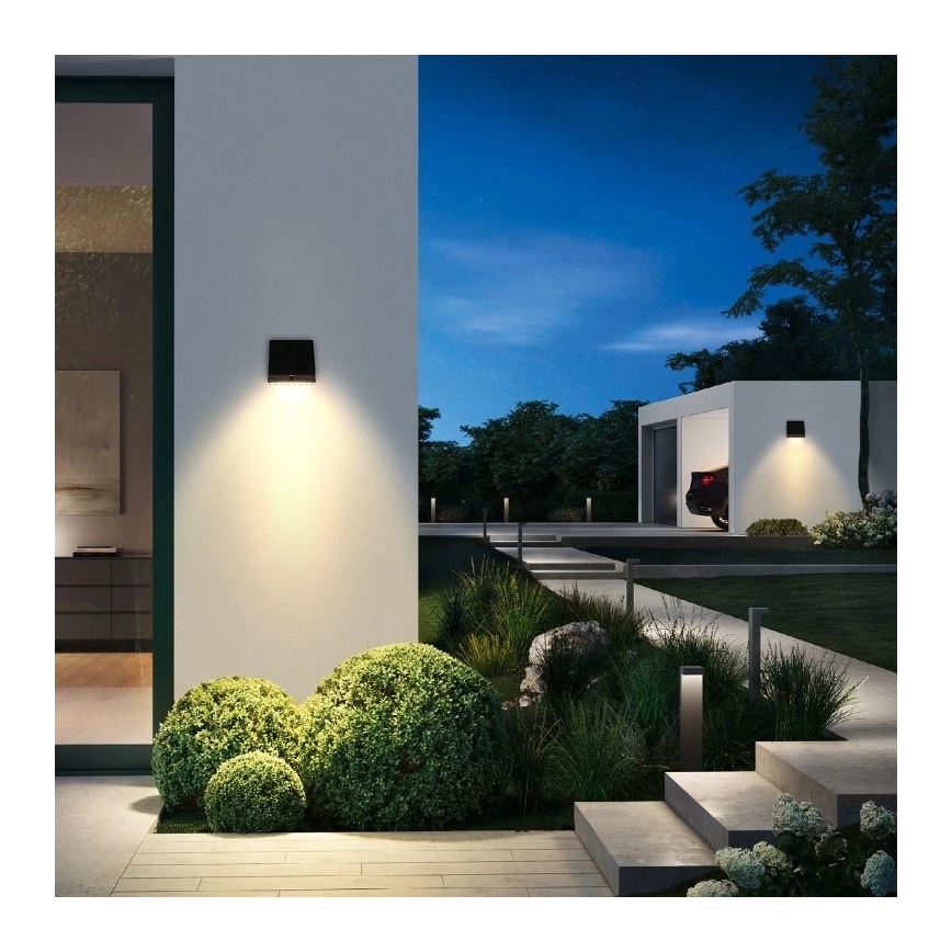 Viking - Lampă solară de perete reglabilă cu senzor LED/2W/3,7V IP54 4000K 2000 mAh