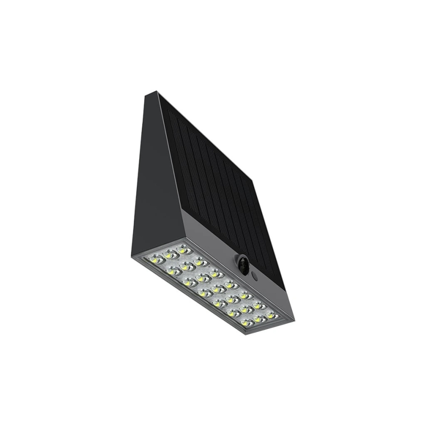 Viking - Lampă solară de perete reglabilă cu senzor LED/2W/3,7V IP54 4000K 2000 mAh