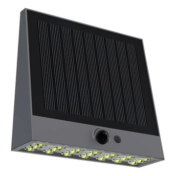 Viking - Lampă solară de perete reglabilă cu senzor LED/2W/3,7V IP54 4000K 2000 mAh