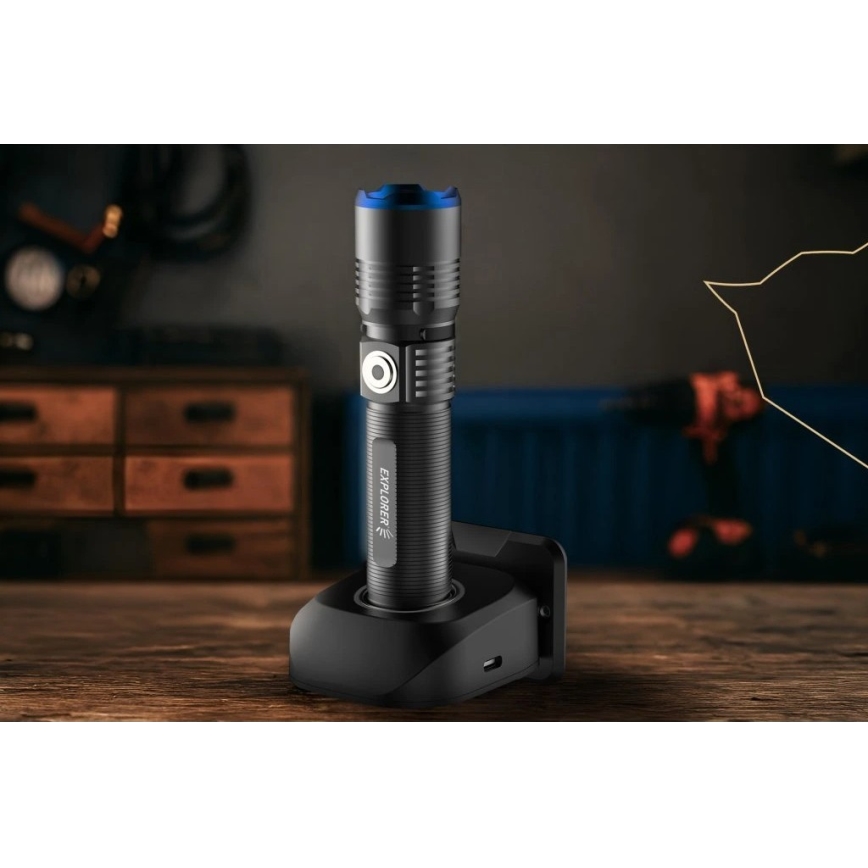 Viking - Lanternă LED reîncărcabilă cu reglare a luminozității LED/5V IPX3 600 lm 2600 mAh