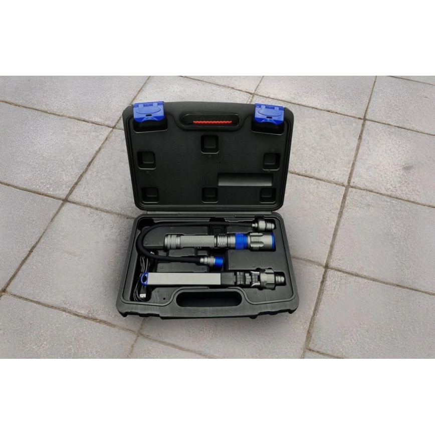 Viking - Lanternă LED reîncărcabilă, reglabilă, 3-în-1, LED/5V, IPX4, 380 lm, 2200 mAh