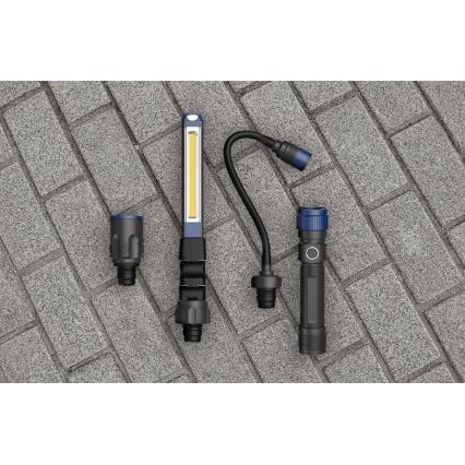 Viking - Lanternă LED reîncărcabilă, reglabilă, 3-în-1, LED/5V, IPX4, 380 lm, 2200 mAh