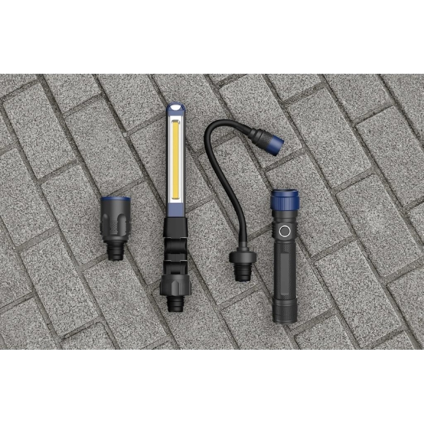 Viking - Lanternă reîncărcabilă LED 3 în 1, 5 V, IPX4, 380 lm, 2200 mAh