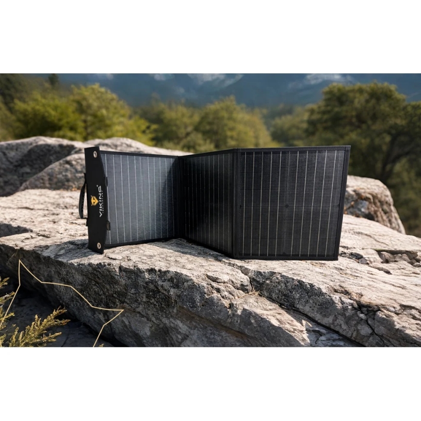 Viking - Panou solar USB Power Delivery 60W/20V IPX4 negru