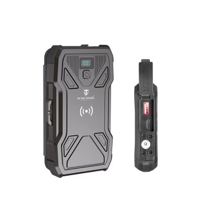 Viking - Powerbank 10000 mAh, Power Delivery 22,5W, lanternă LED, încărcare wireless și panou solar