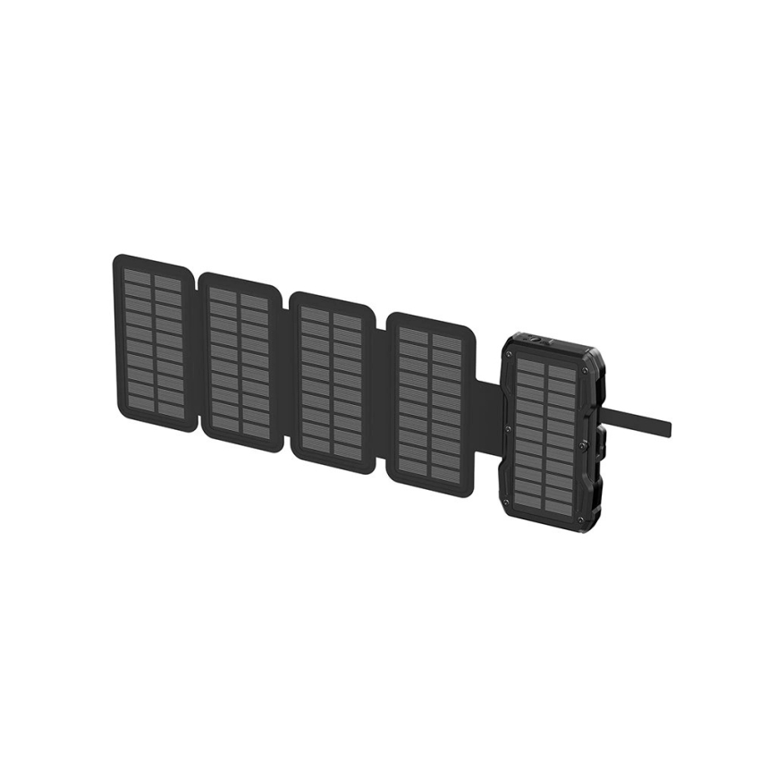 Viking - Powerbank 10000 mAh, Power Delivery 22,5W, lanternă LED, încărcare wireless și panou solar
