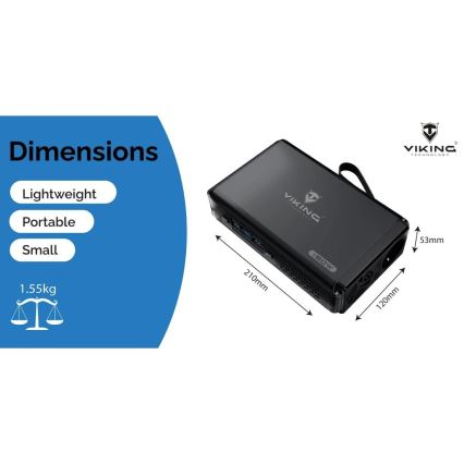 Viking - Stație de încărcare 148 Wh cu afișaj LED și Power Delivery (PD)