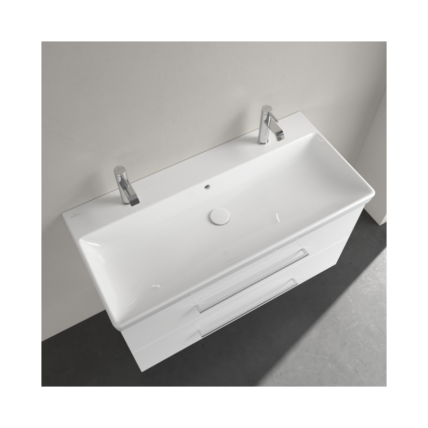 Villeroy & Boch 4156A401 - Lavoar suspendat AVENTO 100 x 47 cm din ceramică, alb