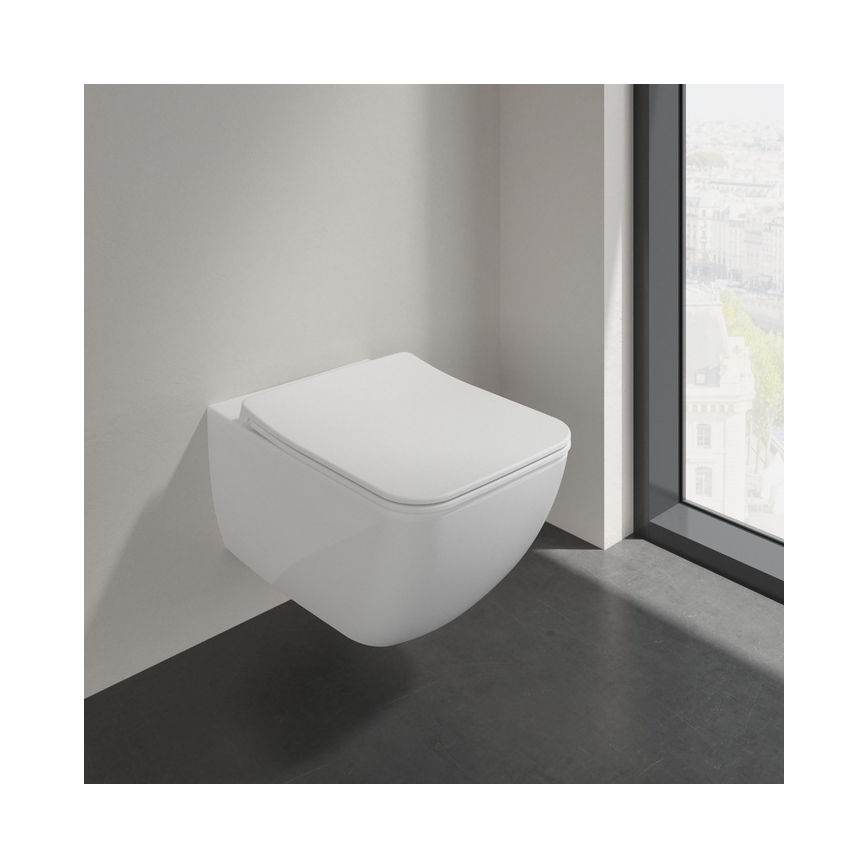 Villeroy & Boch 4611RLR1 - Vas WC suspendat cu capac SoftClose VENTICELLO, ceramică, alb