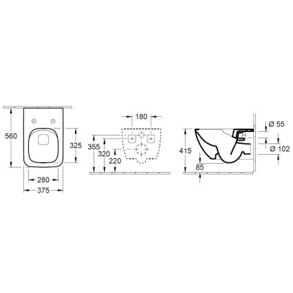Villeroy & Boch 4611RS01 - WC suspendat cu capac SoftClose VENTICELLO ceramică/alb