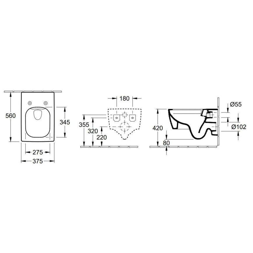 Villeroy & Boch 4633R001 - Vas WC suspendat MEMENTO ceramică/albă