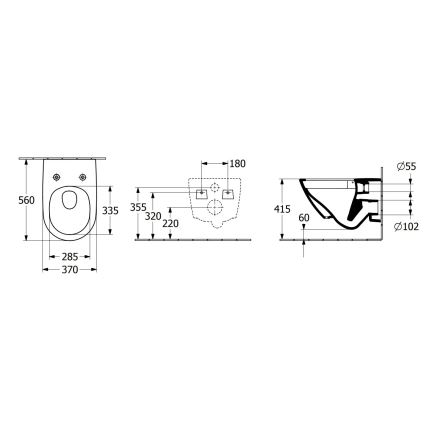 Villeroy & Boch SUBWAY 3.0 4670TSR1 - Vas WC suspendat cu capac SoftClose, ceramică, alb