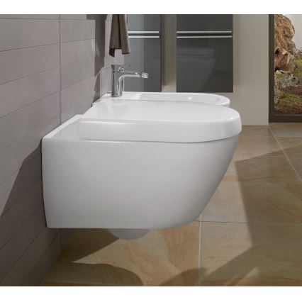 Villeroy & Boch 54000001 - Bideu suspendat SUBWAY 2.0 37 x 56 cm, ceramică, alb