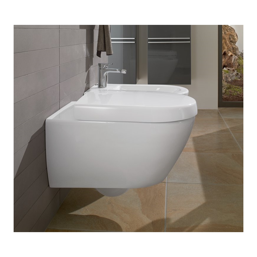 Villeroy & Boch 540000R1 - Bideu suspendat SUBWAY 2.0 37x56,5 cm ceramică/alb